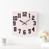 Hohe Kontrast Große Zahlen einfach lesen Quadratische Wanduhr (Zuhause)