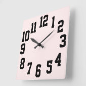 Hohe Kontrast Große Zahlen einfach lesen Quadratische Wanduhr (Winkel)