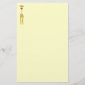 Hohe niedliche Giraffe. Cartoon-Tier Briefpapier (Vorderseite)