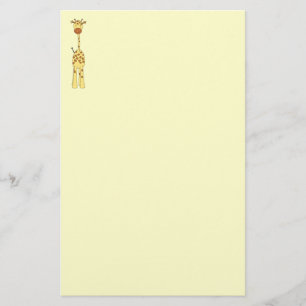 Hohe niedliche Giraffe. Cartoon-Tier Briefpapier