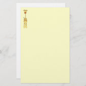 Hohe niedliche Giraffe. Cartoon-Tier Briefpapier (Vorne/Hinten)