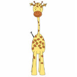 Hohe niedliche Giraffe. Cartoon-Tier Freistehende Fotoskulptur<br><div class="desc">Ein Cartoon einer hohen Giraffe.</div>