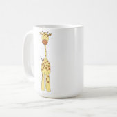Hohe niedliche Giraffe. Cartoon-Tier Kaffeetasse (Vorderseite Links)