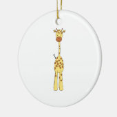 Hohe niedliche Giraffe. Cartoon-Tier Keramik Ornament (Links)
