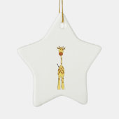 Hohe niedliche Giraffe. Cartoon-Tier Keramik Ornament (Rechts)