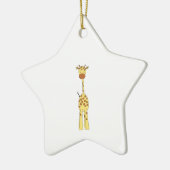 Hohe niedliche Giraffe. Cartoon-Tier Keramik Ornament (Links)