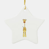 Hohe niedliche Giraffe. Cartoon-Tier Keramik Ornament (Hinten)