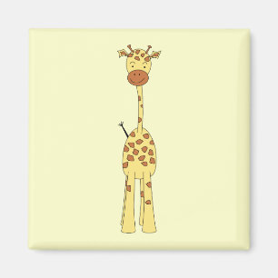 Hohe niedliche Giraffe. Cartoon-Tier Magnet