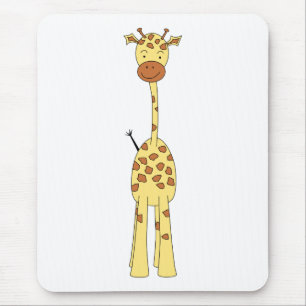 Hohe niedliche Giraffe. Cartoon-Tier Mousepad