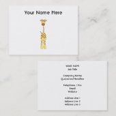 Hohe niedliche Giraffe. Cartoon-Tier Visitenkarte (Vorne/Hinten)