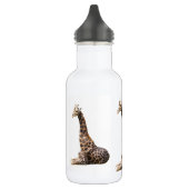 Hohe niedliche Giraffen-wirkliches TierFoto Edelstahlflasche (Links)