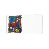 Hohe Noon-Hand-Abstrakte Kunst Adressaufkleber (Vorne)