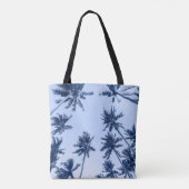Hohe Palmen, klarer blauer Himmel. Tasche (Rückseite)