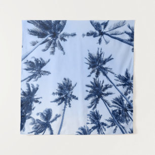 Hohe Palmen, klarer blauer Himmel. Wandteppich
