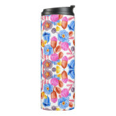 Hohe Reisebecher mit einem lebendigen Blumenmuster Thermosbecher (Nach links gedreht)