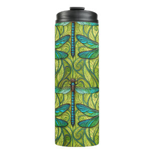 Hohe Reisebecher mit einem lebendigen Design in Bl Thermosbecher