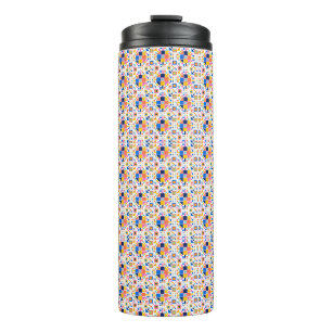 Hohe Reisebecher mit einem lebendigen, geometrisch Thermosbecher