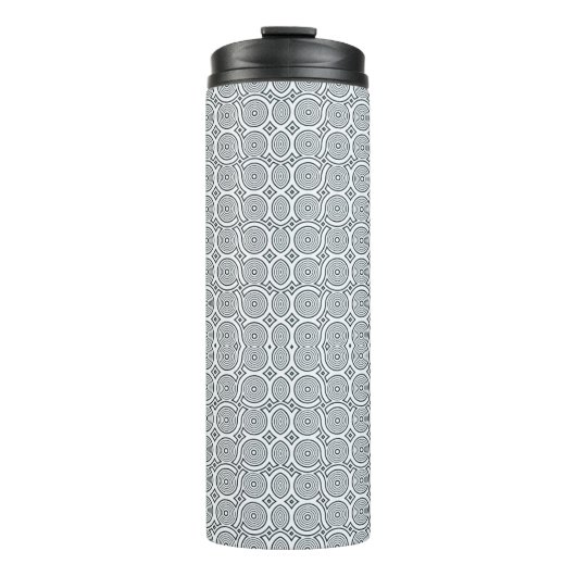 Hohe Reisebecher mit schwarzem Deckel Thermosbecher (Vorderseite)