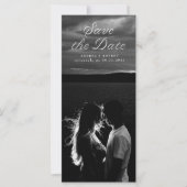 Hohe Ribbon Script Save-the-Date-Karte (Vorderseite)