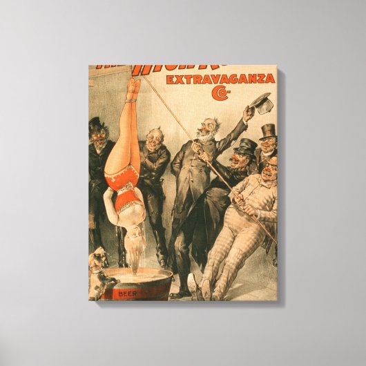 Hohe RollerDunking-Frau in Bierposter Leinwanddruck (Vorderseite)