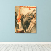 Hohe RollerDunking-Frau in Bierposter Leinwanddruck (Insitu (Holzboden))