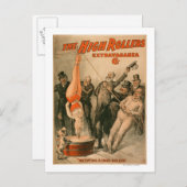 Hohe RollerDunking-Frau in Bierposter Postkarte (Vorne/Hinten)