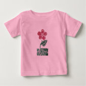 hohe rosa Blume Baby T-shirt (Vorderseite)