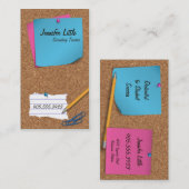 Hohe Schullehrer-Visitenkarte - Post-Itanmerkung Visitenkarte (Vorne/Hinten)