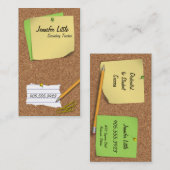 Hohe Schullehrer-Visitenkarte - Post-Itanmerkung Visitenkarte (Vorne/Hinten)