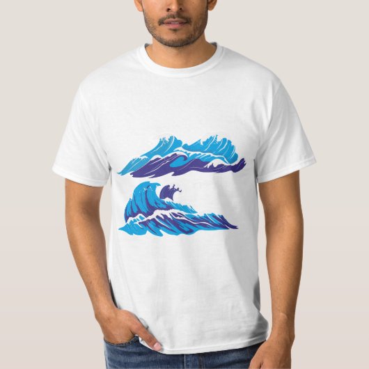 Hohe See und Wellen T-Shirt (Vorderseite)