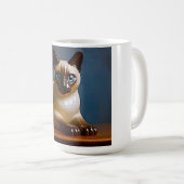 Hohe Siamesen-Katzen-Tasse Kaffeetasse (VorderseiteRechts)