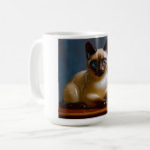 Hohe Siamesen-Katzen-Tasse Kaffeetasse (Vorderseite Links)