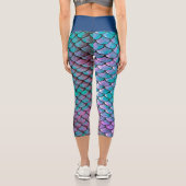 Hohe Sirenengröße Capri Leggings (Rückseite)