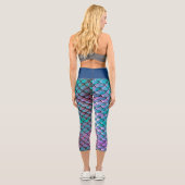 Hohe Sirenengröße Capri Leggings (Rückseite)