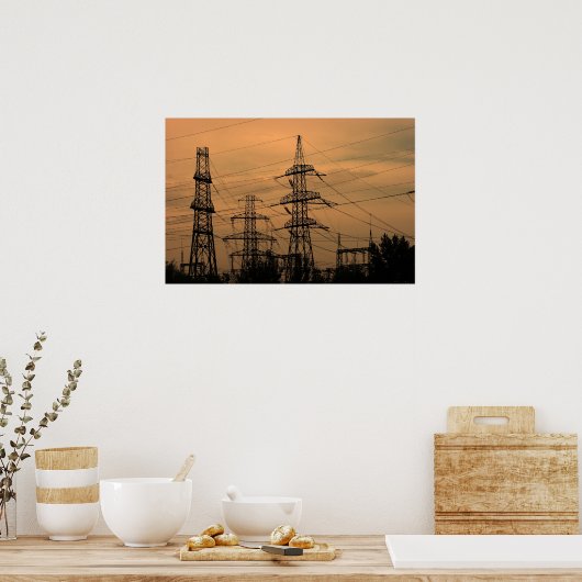 Hohe Spannung Poster (Küche)