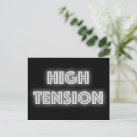 Hohe Spannung Postkarte (Stehend Vorderseite)
