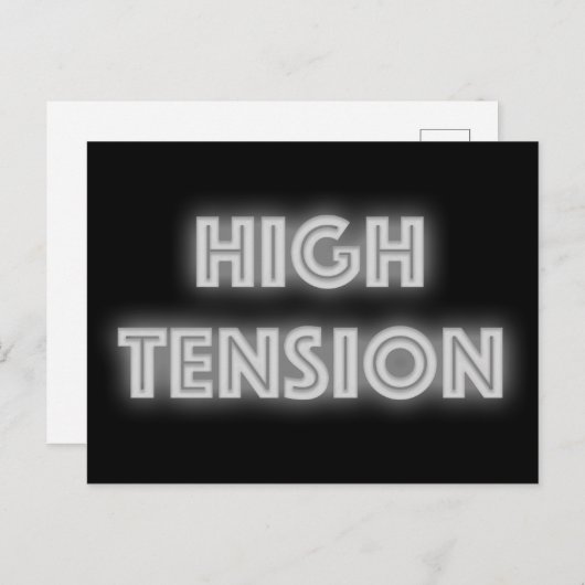 Hohe Spannung Postkarte (Vorne/Hinten)