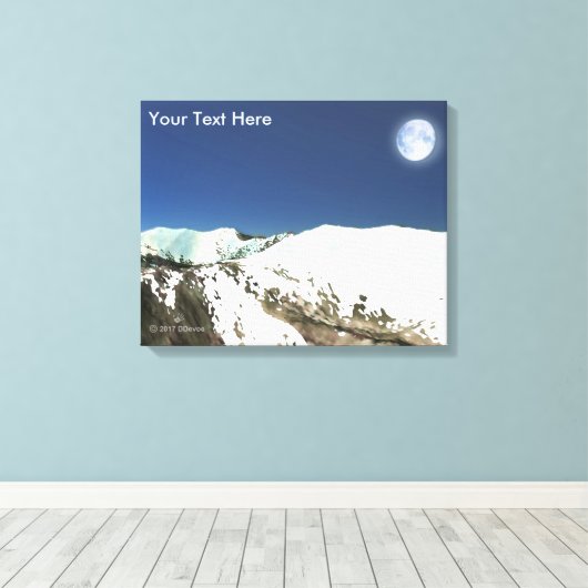 Hohe Spitzen - dünne Luft Leinwanddruck (Insitu (Holzboden))