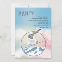 Hohe Spitzen-Snowboarder-Einladung