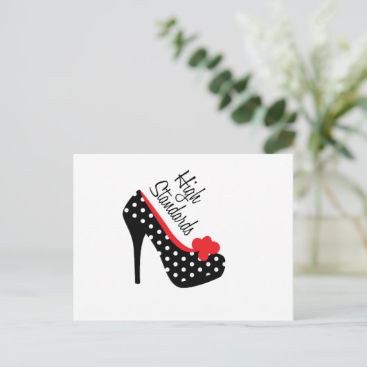 Hohe Standards Postkarte (Stehend Vorderseite)