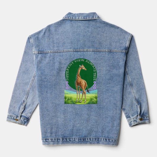 hohe stehende Giraffe Jeansjacke (Rückseite)