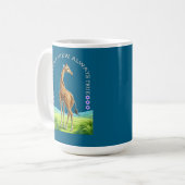 hohe stehende Giraffe Kaffeetasse (Vorderseite Links)