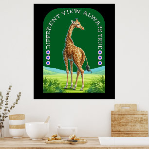 hohe stehende Giraffe Poster