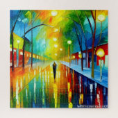 Hohe Straße nach heftigem Regen Puzzle (Vertikal)