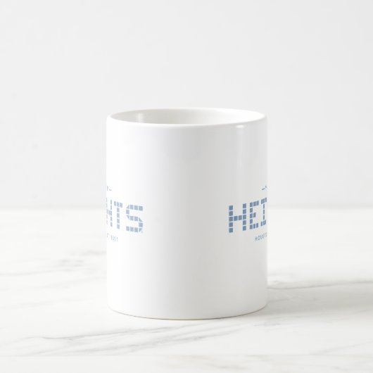 Höhe Tile, blaue Tile (lrgr-Design) Kaffeetasse (Mittel)