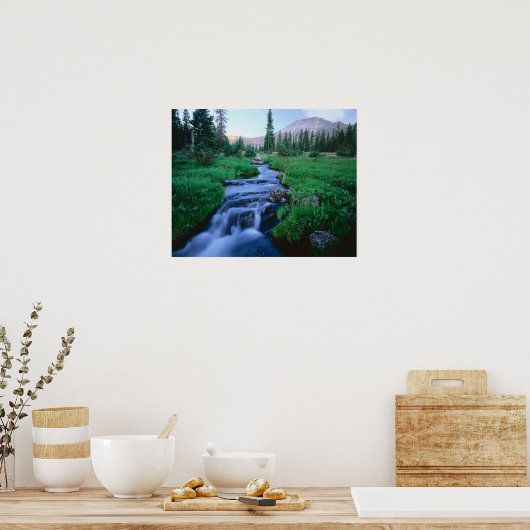 HOHE UINTAS WILDERNESS, UTAH. Stillwater Fork Poster (Küche)