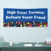 Hohe Wahlbeteiligung besiegt Wahlbetrug 2026 Banner (Messe)