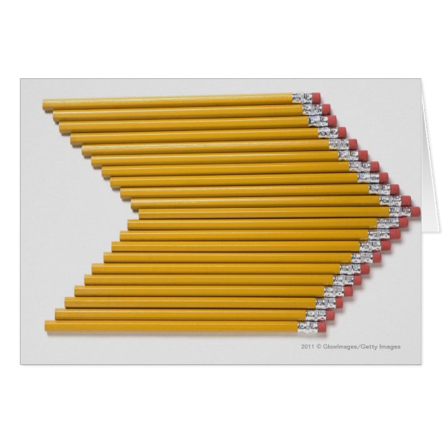 Hohe Winkelsicht der Bleistifte in Folge (Vorderseite (Horizontal))