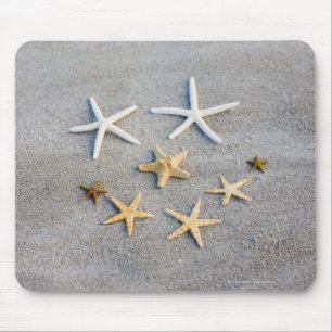 Hohe Winkelsicht eines Starfish auf dem Strand Mousepad
