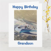 HOHE WÜNSCHE FÜR GRANDSONS GEBURTSTAGSKARTE KARTE (Gelbe Blume)